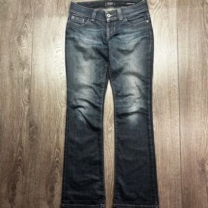 Guess Daredevil Bootcut Jeans Dark Wash Denim Womens Size 28 Mid Rise Pants